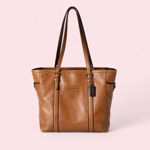 Coach Tan Leather Tote Bag